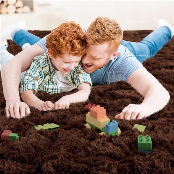 Fluffy Rug, Super Soft Fuzzy Area Rugs for Bedroom Living Room - 6' x 9' Large - Picture 7 of 8